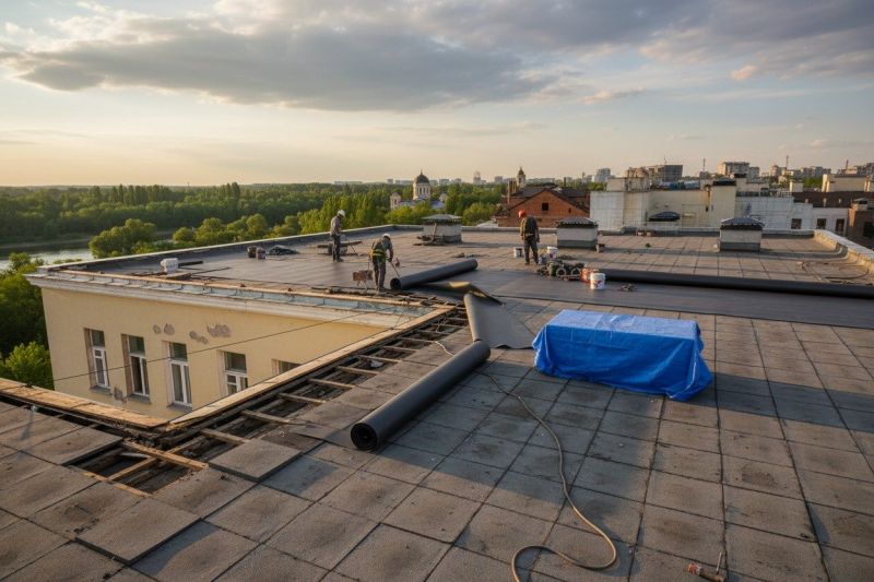Cost of Flat Roof Replacement in Avon, CT